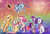 Size: 2200x1480 | Tagged: dead source, safe, artist:nos-talgia, applejack, fluttershy, pinkie pie, rainbow dash, rarity, spike, twilight sparkle, dragon, earth pony, pegasus, pony, unicorn, g4, drunk, drunk aj, drunk rarity, drunk twilight, drunker dash, drunkershy, happy new year, mane seven, mane six, party horn, unicorn twilight