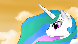 Size: 1920x1080 | Tagged: dead source, safe, artist:abaddon41, princess celestia, pony, g4, cloud, cloudy, female, solo