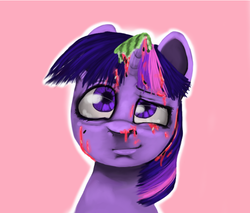 Size: 717x612 | Tagged: safe, artist:colorlesscupcake, twilight sparkle, pony, g4, female, human lips, solo, watermelon