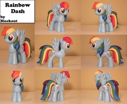 Size: 1000x818 | Tagged: safe, artist:blackout-comix, rainbow dash, g4, customized toy, irl, photo, sculpture, toy