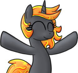 Size: 706x666 | Tagged: safe, artist:paper-pony, oc, oc only, oc:incendia, pony, unicorn, fanfic:antipodes, fanfic, hug, solo