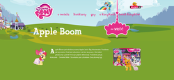 Size: 1583x736 | Tagged: safe, apple bloom, rainbow dash, scootaloo, sweetie belle, g4, official, apple boom, cutie mark crusaders, female, irl, minimini, photo, polish, text, toy