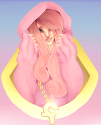 Size: 920x1142 | Tagged: source needed, safe, artist:php9, fluttershy, human, g4, gangsta, hug life, humanized