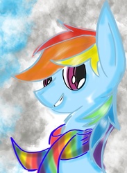 Size: 704x960 | Tagged: safe, rainbow dash, g4, clothes, scarf