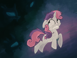 Size: 800x600 | Tagged: safe, artist:syntactics, sweetie belle, changeling, g4, female, older, solo