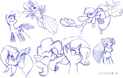 Size: 1255x800 | Tagged: safe, artist:astalakio, applejack, fluttershy, pinkie pie, rainbow dash, rarity, twilight sparkle, g4