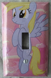 Size: 529x800 | Tagged: safe, derpy hooves, pegasus, pony, g4, customized toy, cute, female, irl, light switch, mare, photo