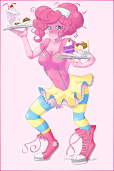 Size: 900x1350 | Tagged: safe, artist:justicebustedus, pinkie pie, earth pony, anthro, g4, human facial structure