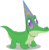 Size: 10545x10800 | Tagged: safe, artist:alien13029, gummy, alligator, g4, party of one, absurd resolution, hat, invincible goldfish, male, party hat, simple background, solo, transparent background, vector