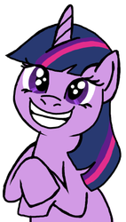 Size: 259x456 | Tagged: safe, artist:darlimondoll, twilight sparkle, pony, g4, female, plotting, smiling, solo