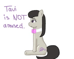 Size: 1000x800 | Tagged: safe, artist:verminshy, octavia melody, earth pony, pony, g4, bowtie, colored, female, octavia is not amused, sitting, solo, unamused