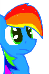 Size: 205x307 | Tagged: safe, rainbow dash, g4, flockdraw, green eyes