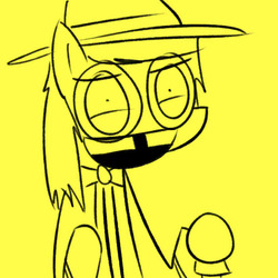 Size: 700x700 | Tagged: safe, artist:ponehanon, ponified, superjail, warden