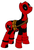 Size: 541x799 | Tagged: safe, artist:xanderdwulfe, pony, deadpool, ponified, simple background, solo, white background