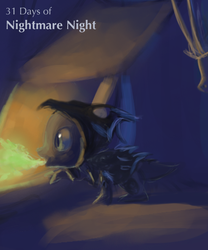 Size: 510x613 | Tagged: safe, artist:grissaecrim, spike, g4, 31 days of nightmare night, costume, fire, fire breath, halloween, male, nightmare night, solo