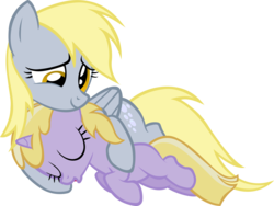 Size: 3850x2902 | Tagged: safe, artist:astringe, derpy hooves, dinky hooves, pegasus, pony, g4, alternate hairstyle, equestria's best mother, female, mare, recolor, simple background, sleeping, transparent background, vector