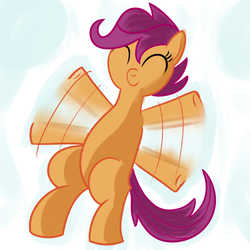 Size: 900x900 | Tagged: safe, artist:cosmonaut, scootaloo, g4, cute, cutealoo, snow