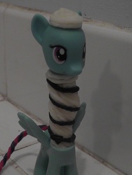 Size: 1944x2592 | Tagged: safe, rainbow dash, g4, brushable, customized toy, impossibly long neck, irl, photo, rainbow girrash, toy, toy abuse