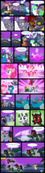 Size: 2340x8964 | Tagged: safe, artist:trotsworth, apple bloom, pinkie pie, oc, oc:grey hoof, pony, zombie, story of the blanks, g4, chloroform, comic, double barreled shotgun, gun, running, shotgun, wat, weapon