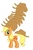 Size: 195x293 | Tagged: safe, applejack, earth pony, pony, g4, female, hat, simple background, solo