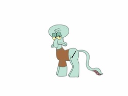 Size: 500x375 | Tagged: artist needed, safe, clothes, male, ponified, rule 85, shirt, solo, spongebob squarepants, squidward tentacles