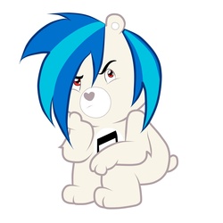 Size: 3000x3000 | Tagged: safe, artist:sakaki709, dj pon-3, vinyl scratch, g4, care bears, species swap