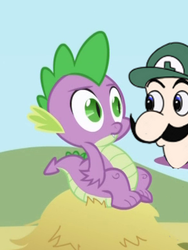 Size: 291x386 | Tagged: safe, edit, edited screencap, screencap, spike, dragon, g4, male, weegee