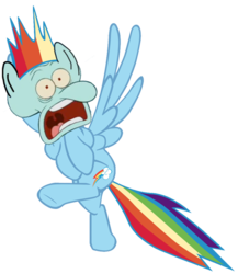 Size: 624x720 | Tagged: safe, rainbow dash, octopus, pegasus, pony, g4, cult of squidward, male, oh dear god, simple background, spongebob squarepants, squidward tentacles, transparent background