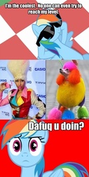 Size: 450x888 | Tagged: safe, rainbow dash, poodle, g4, comic, nicki minaj, rainbows, sunglasses, swag