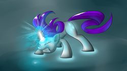 Size: 900x506 | Tagged: safe, artist:publiclibraryx, rarity, pony, g4, female, magic, solo