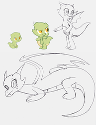 Size: 550x711 | Tagged: safe, artist:queencold, oc, oc only, oc:jade (queencold), dragon, age progression, baby dragon, dragon oc, dragoness