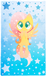 Size: 722x1150 | Tagged: safe, artist:disfiguredstick, fluttershy, pegasus, pony, g4, female, mare, solo, sparkly mane, sparkly tail, starry eyes, sticker, tail, wingding eyes