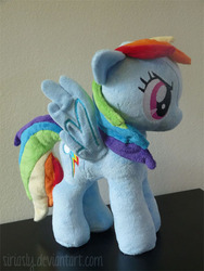 Size: 535x713 | Tagged: safe, artist:siriasly, rainbow dash, pony, g4, irl, photo, plushie, solo