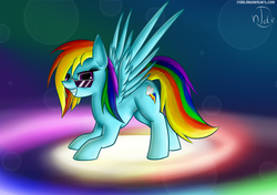 Size: 2028x1428 | Tagged: safe, artist:n1de, rainbow dash, pony, g4, female, solo, sunglasses