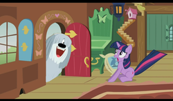 Size: 1024x600 | Tagged: safe, twilight sparkle, a bird in the hoof, g4, artifact, crossover, niblet, pound puppies, secret butt fun