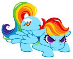 Size: 450x362 | Tagged: safe, artist:sprits, rainbow dash, pegasus, pony, g4, female, floppy ears, hooves, lineless, mare, simple background, smiling, solo, transparent background, wings