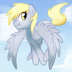 Size: 1000x1000 | Tagged: dead source, safe, artist:shufflestripes, derpy hooves, pegasus, pony, g4, female, mare, scrunchy face, solo