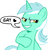 Size: 600x600 | Tagged: safe, edit, lyra heartstrings, pony, unicorn, g4, dialogue, evil smile, ew gay, female, grin, mare, reaction image, simple background, smiling, smirk, subverted meme, white background