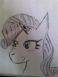 Size: 300x400 | Tagged: safe, artist:lawrencexviii, rarity, pony, g4, solo, traditional art