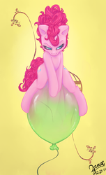 Size: 438x720 | Tagged: safe, artist:zraxi, pinkie pie, g4, balloon, that pony sure does love balloons