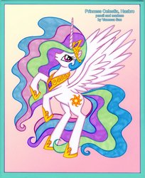 Size: 782x960 | Tagged: safe, artist:vanessasan, princess celestia, pony, g4, female, solo