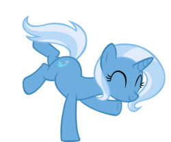 Size: 4692x3894 | Tagged: safe, artist:sofunnyguy, trixie, pony, unicorn, g4, ^^, dancing, eyes closed, female, happy, horn, mare, simple background, smiling, solo, transparent background