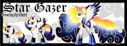 Size: 900x330 | Tagged: safe, artist:flamedreamer, oc, oc only, alicorn, pony, age progression, alicorn oc, chart, smiling, solo, spread wings
