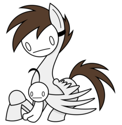 Size: 908x936 | Tagged: safe, artist:cuttycommando, pegasus, pony, cryaotic, crying, mask, simple background, transparent background