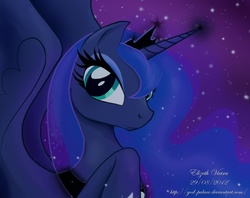 Size: 3227x2550 | Tagged: safe, artist:god-palace, princess luna, alicorn, pony, g4, female, looking at you, pretty, solo