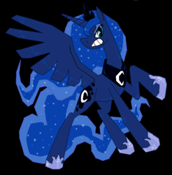 Size: 767x781 | Tagged: safe, artist:skdaffle, princess luna, pony, g4, angry, female, ms paint, simple background, solo