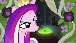 Size: 500x281 | Tagged: safe, screencap, queen chrysalis, changeling, a canterlot wedding, g4, animated, disguise, disguised changeling, fake cadance