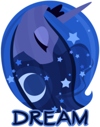 Size: 540x684 | Tagged: safe, artist:gingermint, artist:icekatze, princess luna, alicorn, pony, g4, eyes closed, female, horn, lineless, mare, simple background, solo, text, transparent background