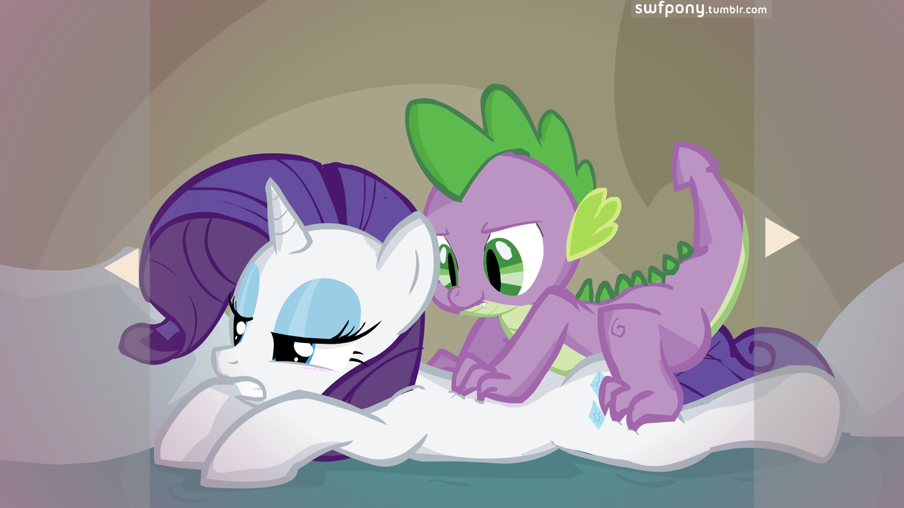 Rarity and spike by yamino on deviantart