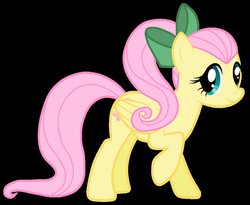 Size: 987x810 | Tagged: safe, fluttershy, g4, alternate hairstyle, ponytail
